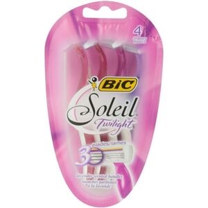 🍒 5/$20 new Bic Soleil Twilight Women's Razors Shaving 3 Blades Lavender 4pk